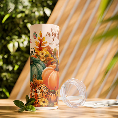 Thanksgiving | Skinny Tumbler with Straw, 20oz