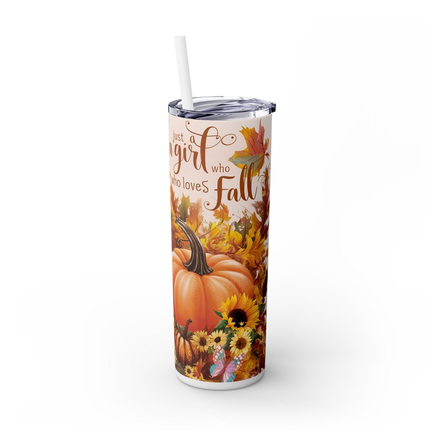 Thanksgiving | Skinny Tumbler with Straw, 20oz