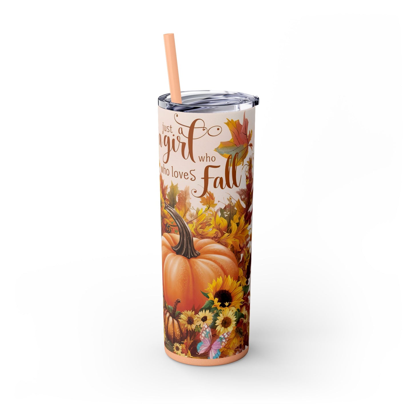 Thanksgiving | Skinny Tumbler with Straw, 20oz