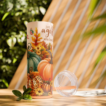 Thanksgiving | Skinny Tumbler with Straw, 20oz