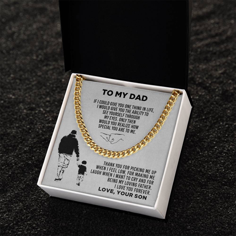 To My Dad | I Love You Forever - Cuban Link Chain