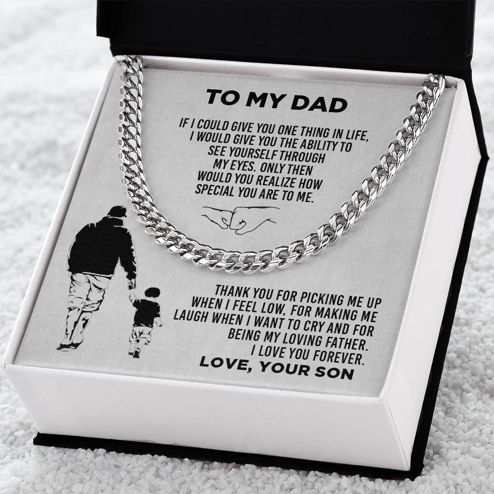 To My Dad | I Love You Forever - Cuban Link Chain